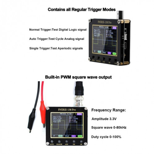 Petit oscilloscope numérique portatif de maintenance pédagogique FNIRSI, spécification : standard sans batterie SF60011062-012